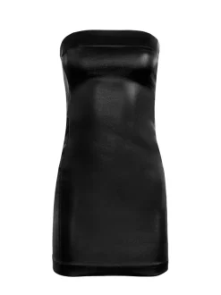 Kelly Strapless Vegan Leather Mini Dress