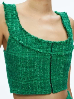 Kensie Scoop Neck Cropped Bustier