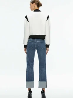Keri Combination Vegan Leather Varsity Jacket