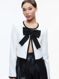 Kidman Bow Front Cropped Jacket