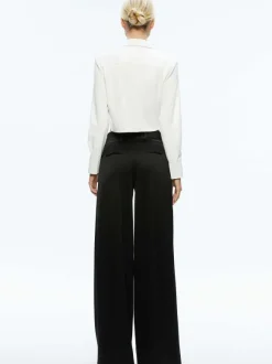 Leon Cropped Vegan Leather Button Down