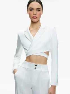Leone Cropped Wrap Blazer