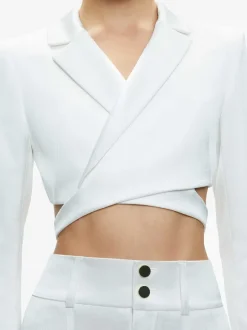 Leone Cropped Wrap Blazer