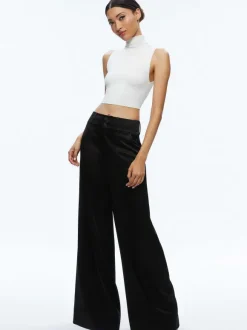 Leone Cropped Wrap Blazer + Mame High Rise Wide Leg Pant