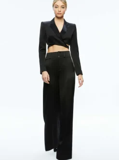 Leone Cropped Wrap Blazer