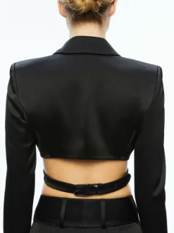 Leone Cropped Wrap Blazer