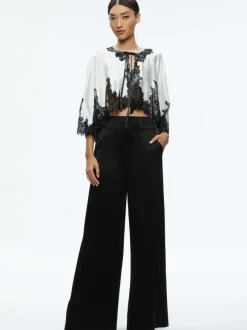 Loree Lace Tie Front Cropped Jacket