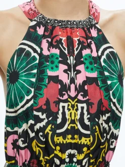 Loyce Twist Back Ruffle Maxi Dress
