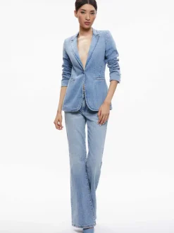 Macey Denim Fitted Blazer