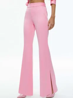 Macey Notch Collar Fitted Blazer + Danette High Rise Flare Slit Trouser