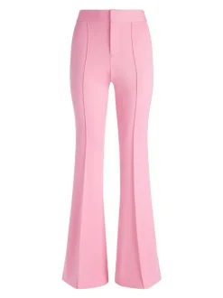 Macey Notch Collar Fitted Blazer + Danette High Rise Flare Slit Trouser