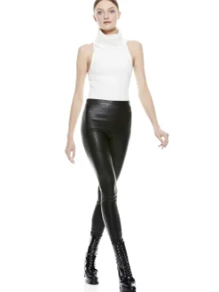 Maddox Side Zip Leather Legging
