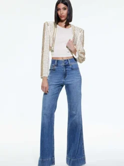 Maira Cropped Jacket With Chain Trim