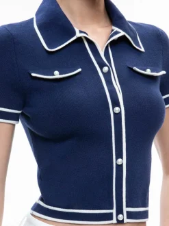 Marlena Button Front Polo