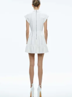 Mila Vegan Deep V-Neck Twist Front Mini Dress