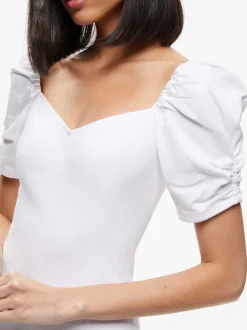 Mimi Puff Sleeve Denim Mini Dress