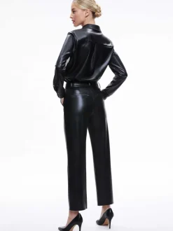 Ming Vegan Leather Ankle Pant