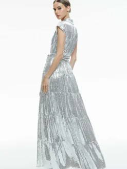 Miranda Embellished Tiered Maxi Dress
