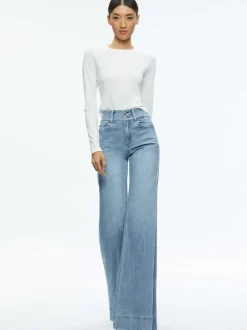 Missa High Rise Wide Leg Crystal Side Jean