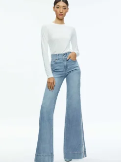 Missa High Rise Wide Leg Crystal Side Jean
