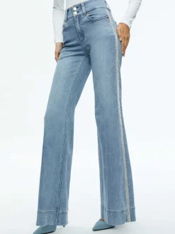 Missa High Rise Wide Leg Crystal Side Jean