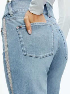 Missa High Rise Wide Leg Crystal Side Jean