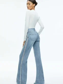 Missa High Rise Wide Leg Crystal Side Jean