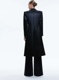 Mya Vegan Leather Long Blazer