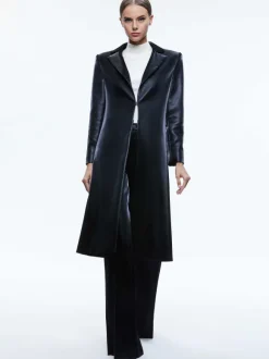 Mya Vegan Leather Long Blazer