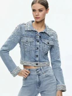 Nelson Embellished Fitted Denim Jacket