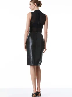 Nichol High Neck Sleeveless Mesh Bodysuit