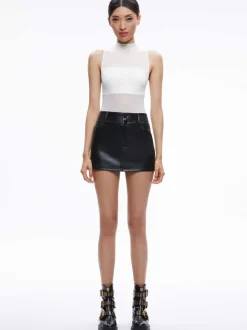 Nichol High Neck Sleeveless Mesh Bodysuit