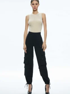 Olympia High Rise Ankle Tie Cargo Pants