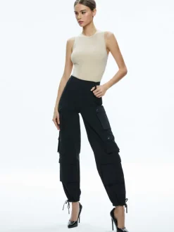 Olympia High Rise Ankle Tie Cargo Pants