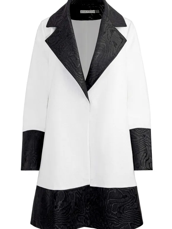 Paola Swing Coat With Border Detail