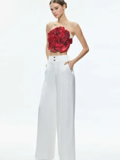 Randie Floral Applique Crop Top