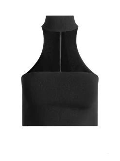 Raya Mock Neck Racerback Cropped Pullover