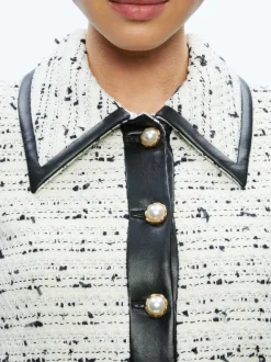 Renae Cropped Vegan Leather Jacket
