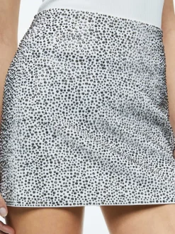 Riley Embellished Clean Waist A-Line Skirt