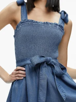 Roz Smocked Chambray Romper