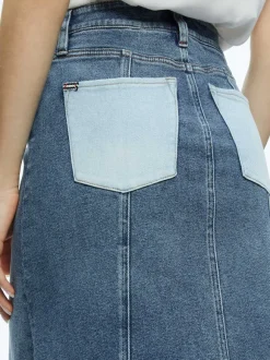 Rye Denim Two Tone Maxi Skirt