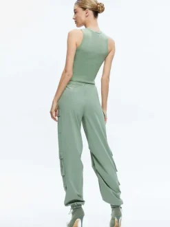 Shara Mid Rise Parachute Cargo Pants