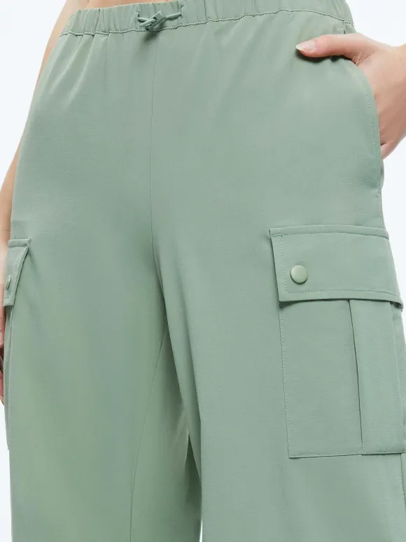 Shara Mid Rise Parachute Cargo Pants