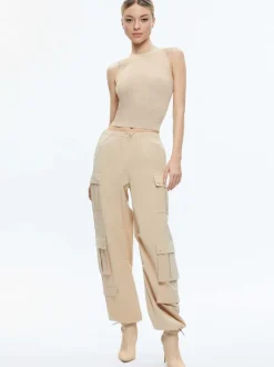 Shara Mid Rise Parachute Cargo Pants
