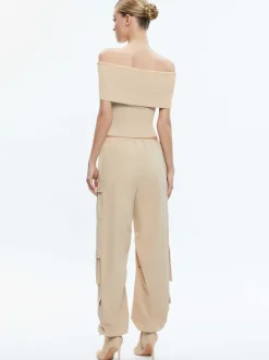 Shara Mid Rise Parachute Cargo Pants