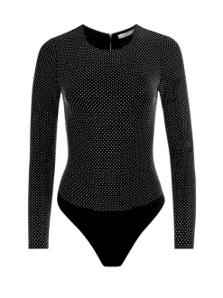 Taeyn Embellished Crew Neck Bodysuit