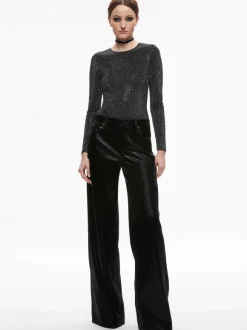 Taeyn Embellished Crew Neck Bodysuit