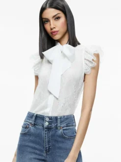 Talulah Ruffled Lace Blouse