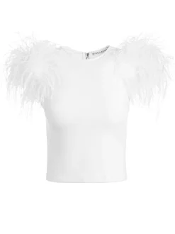 Tamica Feather Detail Top