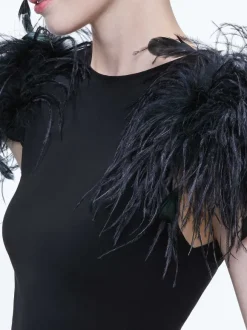 Tamica Feather Detail Top